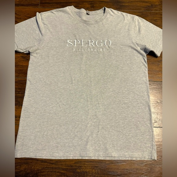 Spergo Billionaire T-shirt Men Size Large Gray/White - Picture 1 of 8